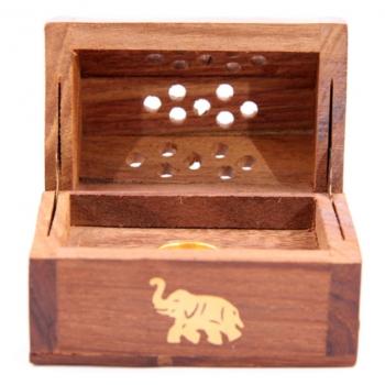 Räucherkegelhalter mini Elefant Sheesham Holz